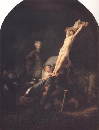 REMBRANDT Harmenszoon van Rijn The Raising of the Cross (mk33) Norge oil painting art